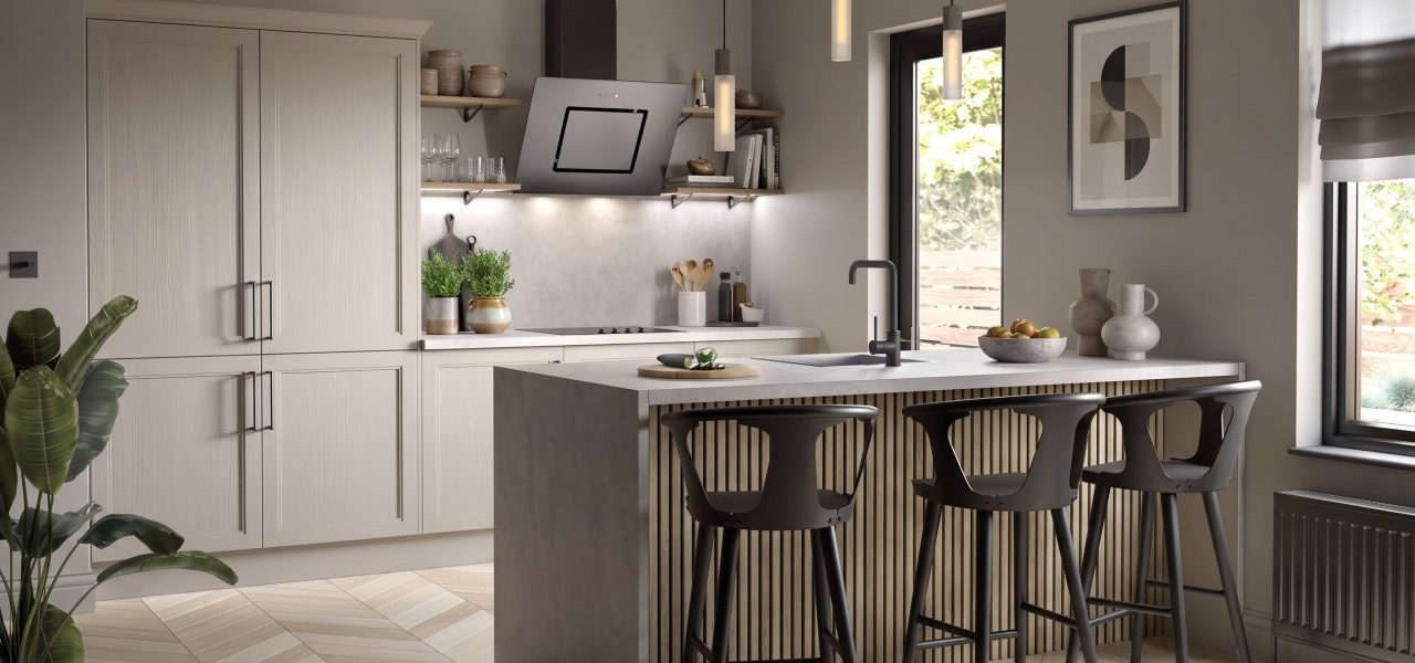 Henley Timber Kitchen in Moon White Grain kitchen