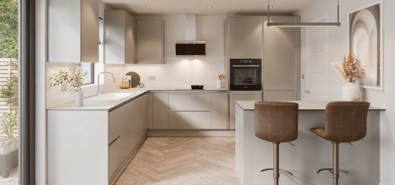 Linea Autograph Kitchen in Ash Grey Silk kitchen