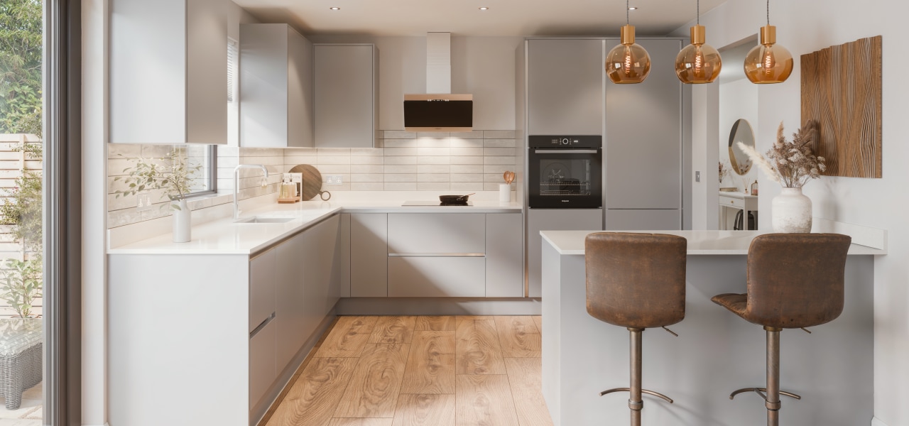 Linea Autograph Kitchen in Winter Blue Silk kitchen