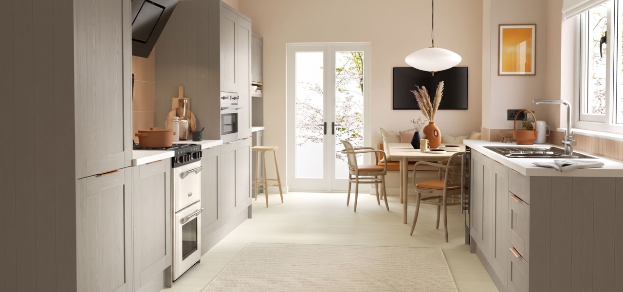 Shaker 5 Piece Kitchen in Light Grey Grain kitchen