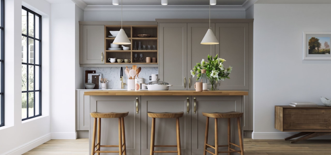 Shaker Chelsea Kitchen in Ash Grey Matt kitchen