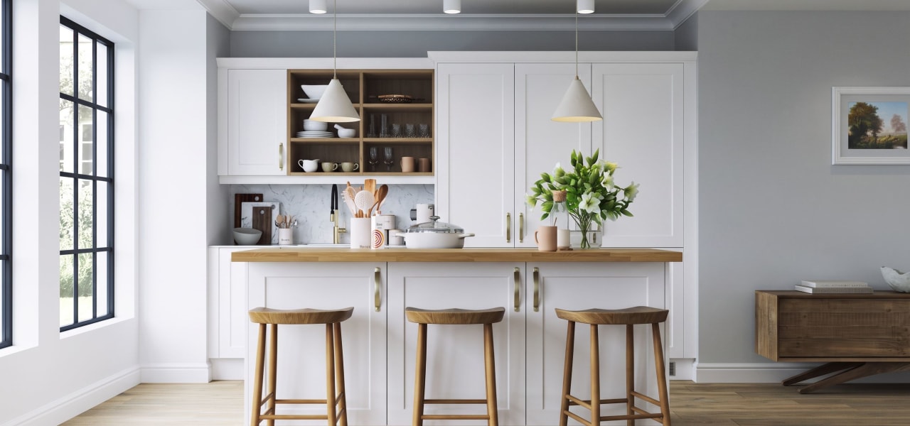 Shaker Chelsea Kitchen in White Matt kitchen