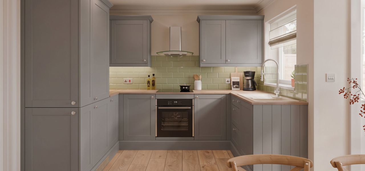 Shaker Classic Kitchen in Lava Grey Matt kitchen