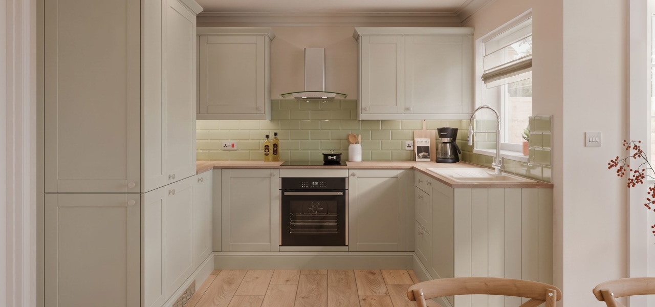 Shaker Classic Kitchen in Sage Green Matt kitchen