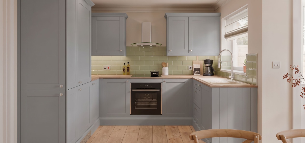 Shaker Classic Kitchen in Winter Blue Matt kitchen