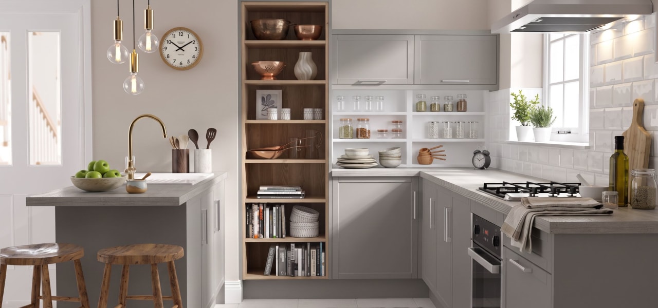 Shaker Slim Kitchen in Ash Grey Matt kitchen