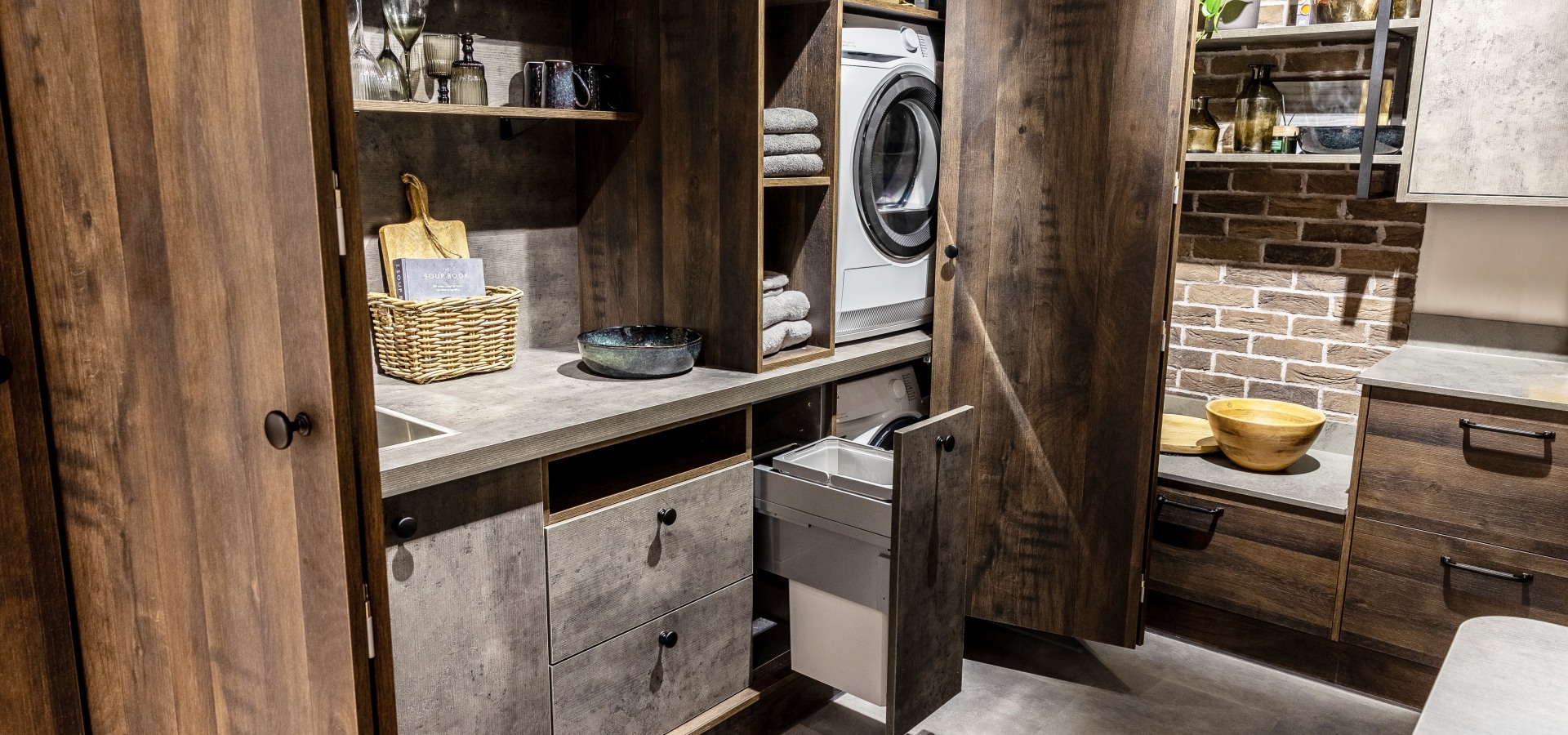Kitchen bin store storage unit