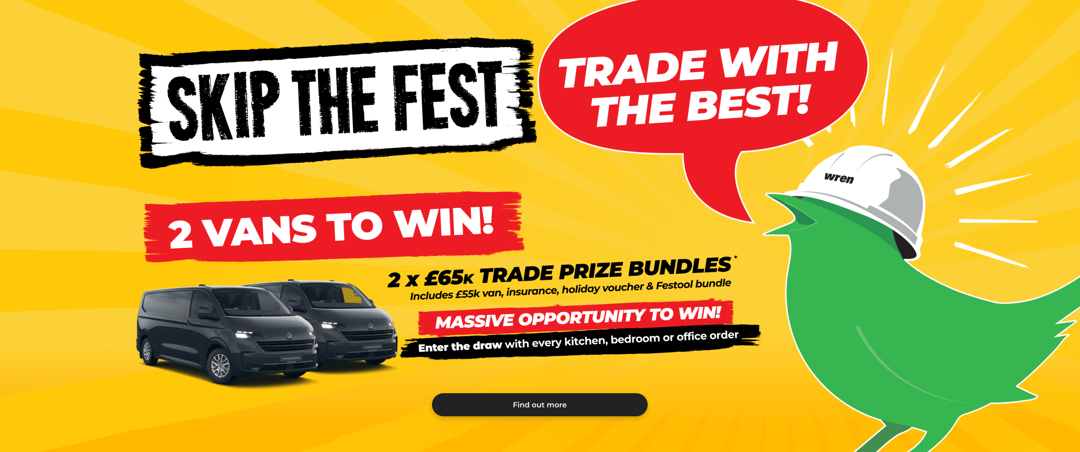 Skip the Fest competition: win one of two £65K Wren Trade prize bundles
