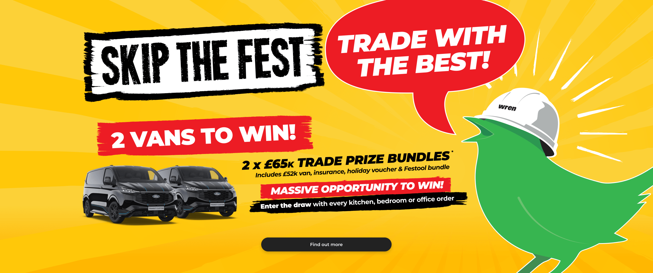 Skip the Fest competition: win one of two £65K Wren Trade prize bundles