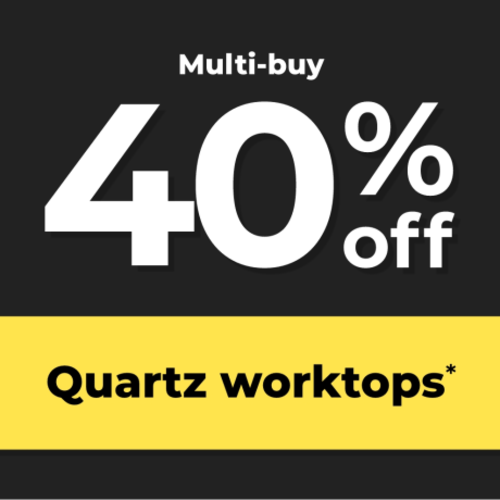 MULTI-BUY 40% OFF QUARTZ WORKTOPS