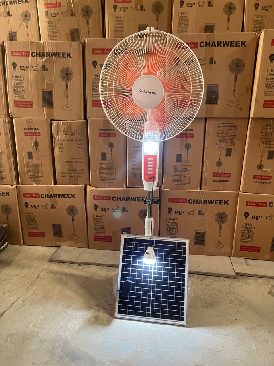 Standing Rechargeable Solar fan