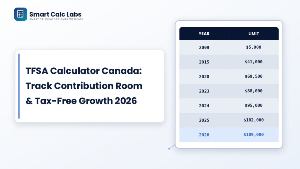 TFSA Calculator Canada: How to Track Cumulative Contribution Room and Tax-Free Growth (2026 Limits)
