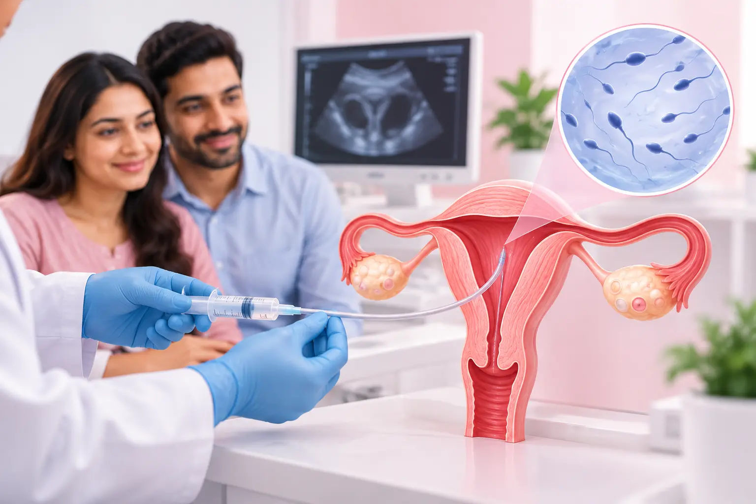 Infertility Treatment in Vizag Medical illustration representing IUI treatment