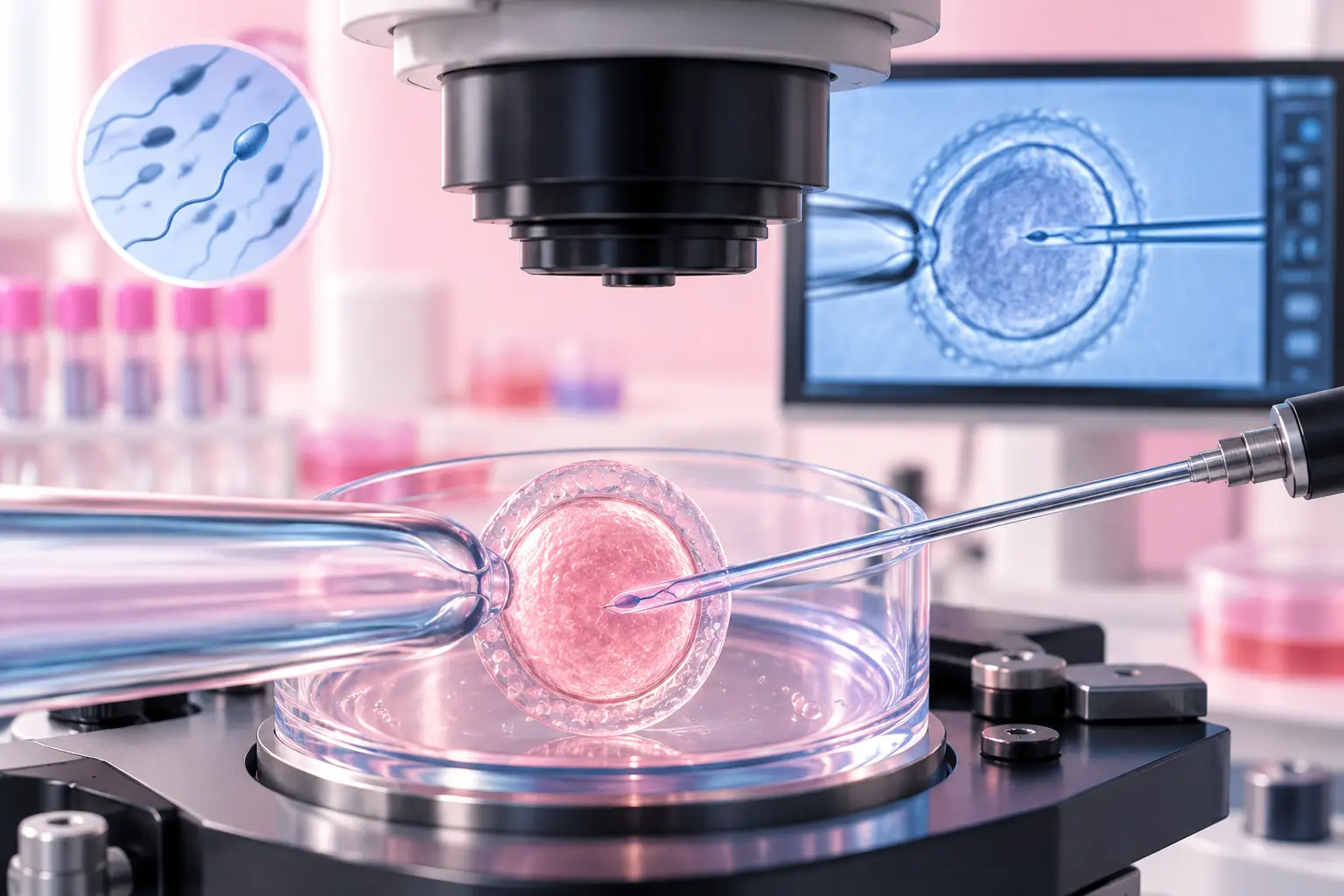 Infertility Treatment in Vizag Medical illustration representing ICSI