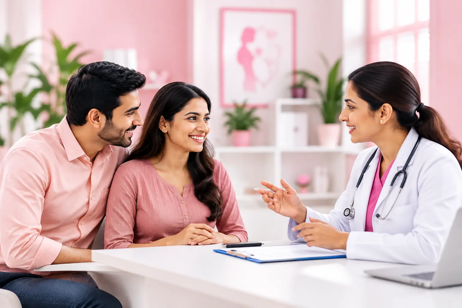 Infertility Treatment in Vizag Fertility specialist consulting a couple