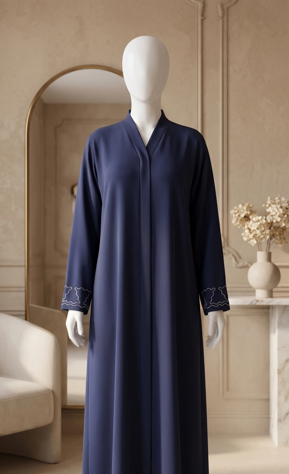 Sapphire – Blue Wave Embroidered Abaya