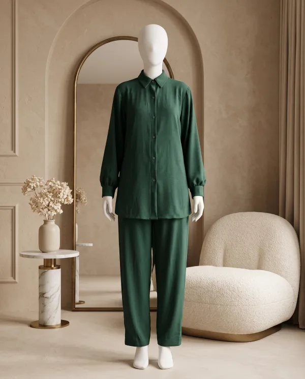 Two-Piece Emerald Green Classic Modest Set