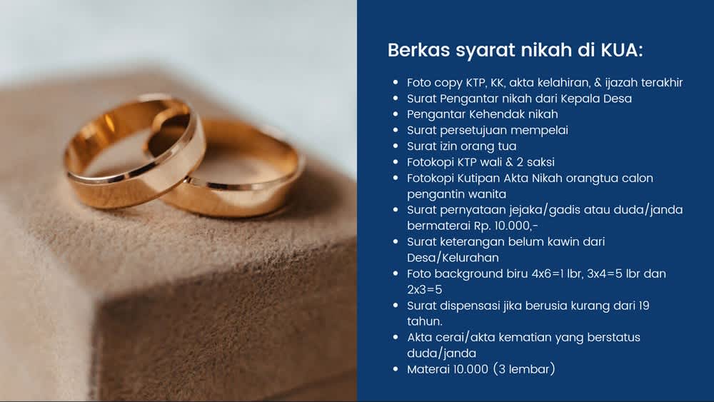 Syarat Nikah di KUA