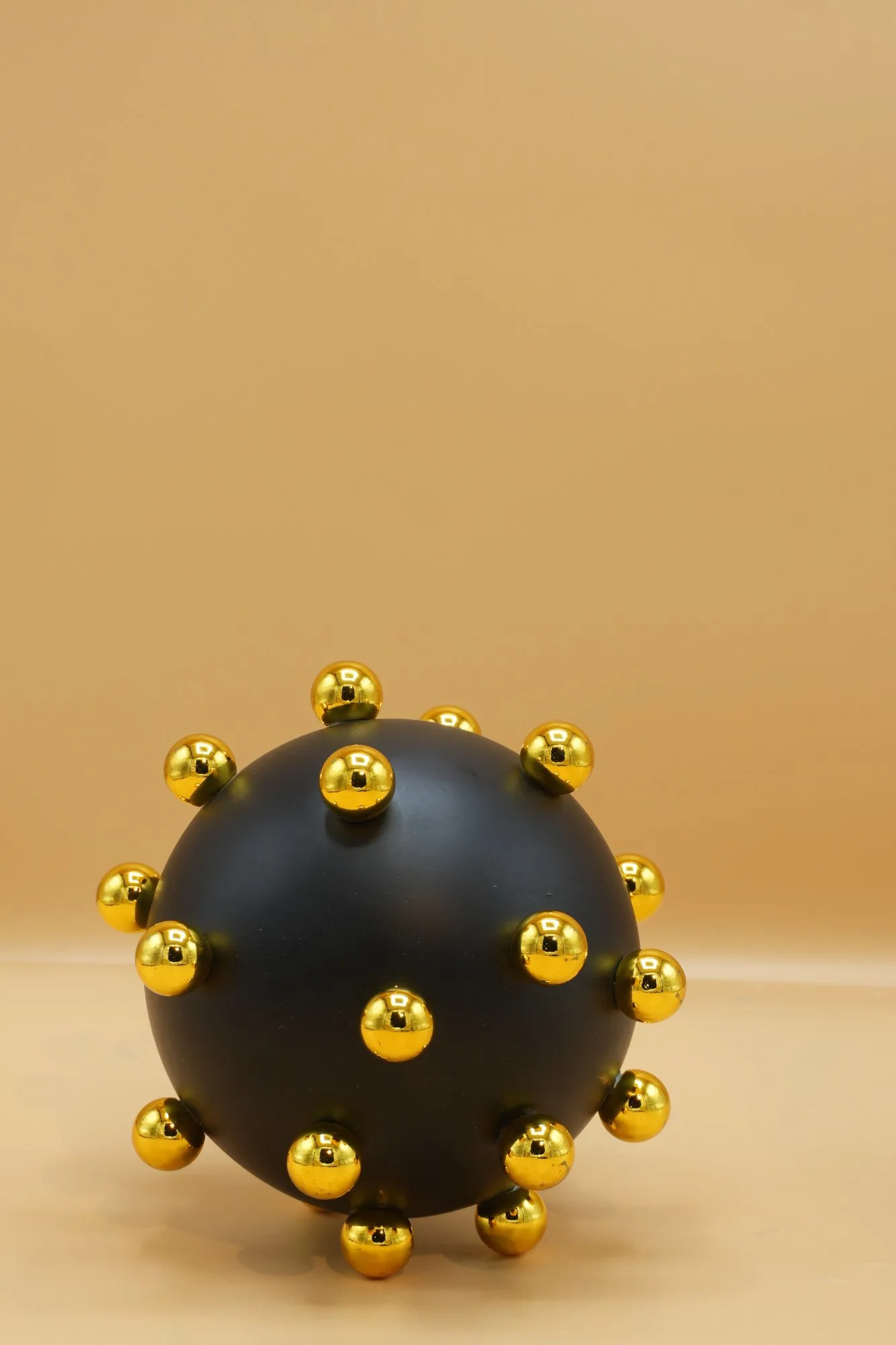 Black & Gold Decorative Orb Sculpture