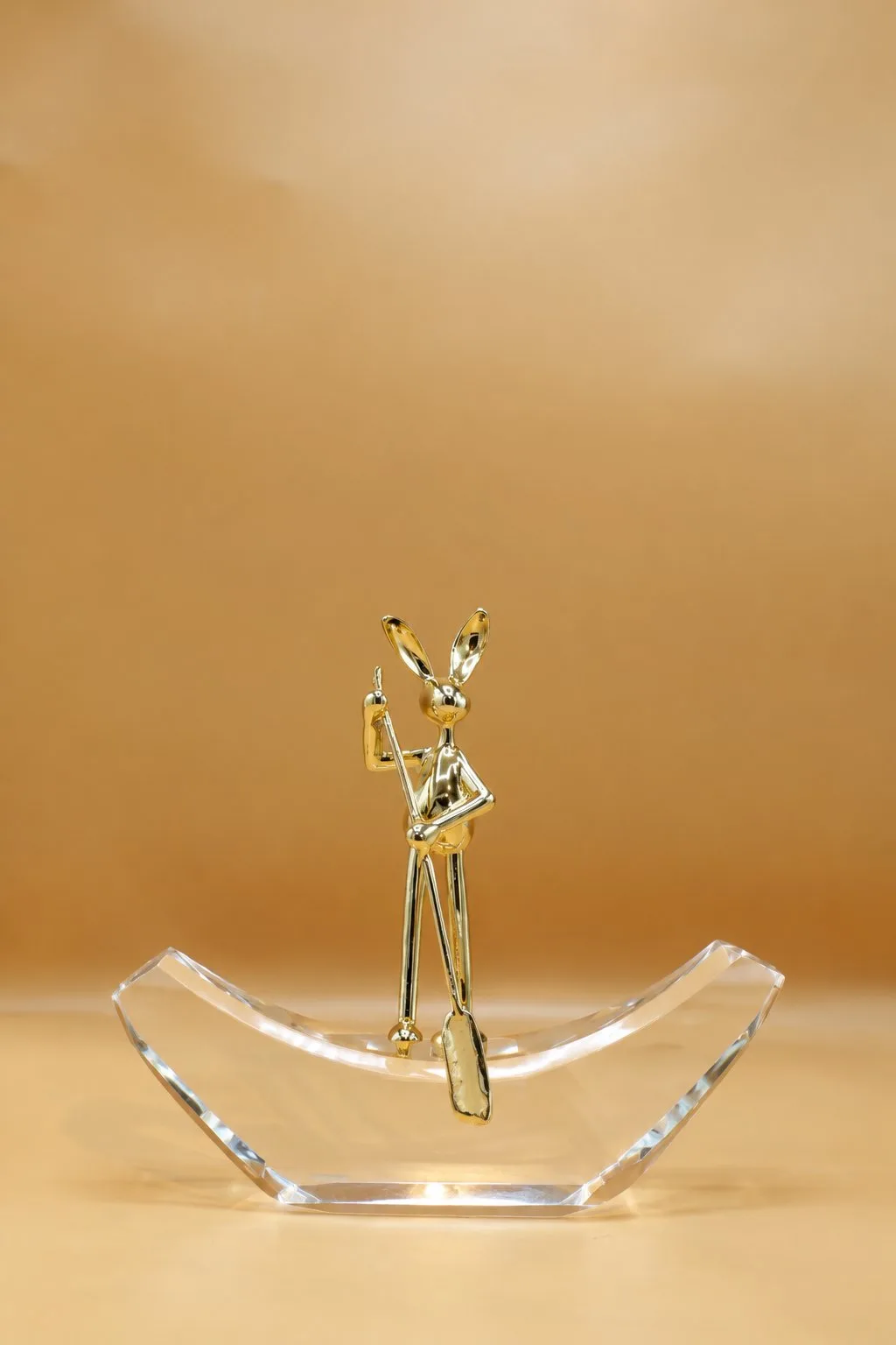 Golden Rabbit Decorative Sculpture