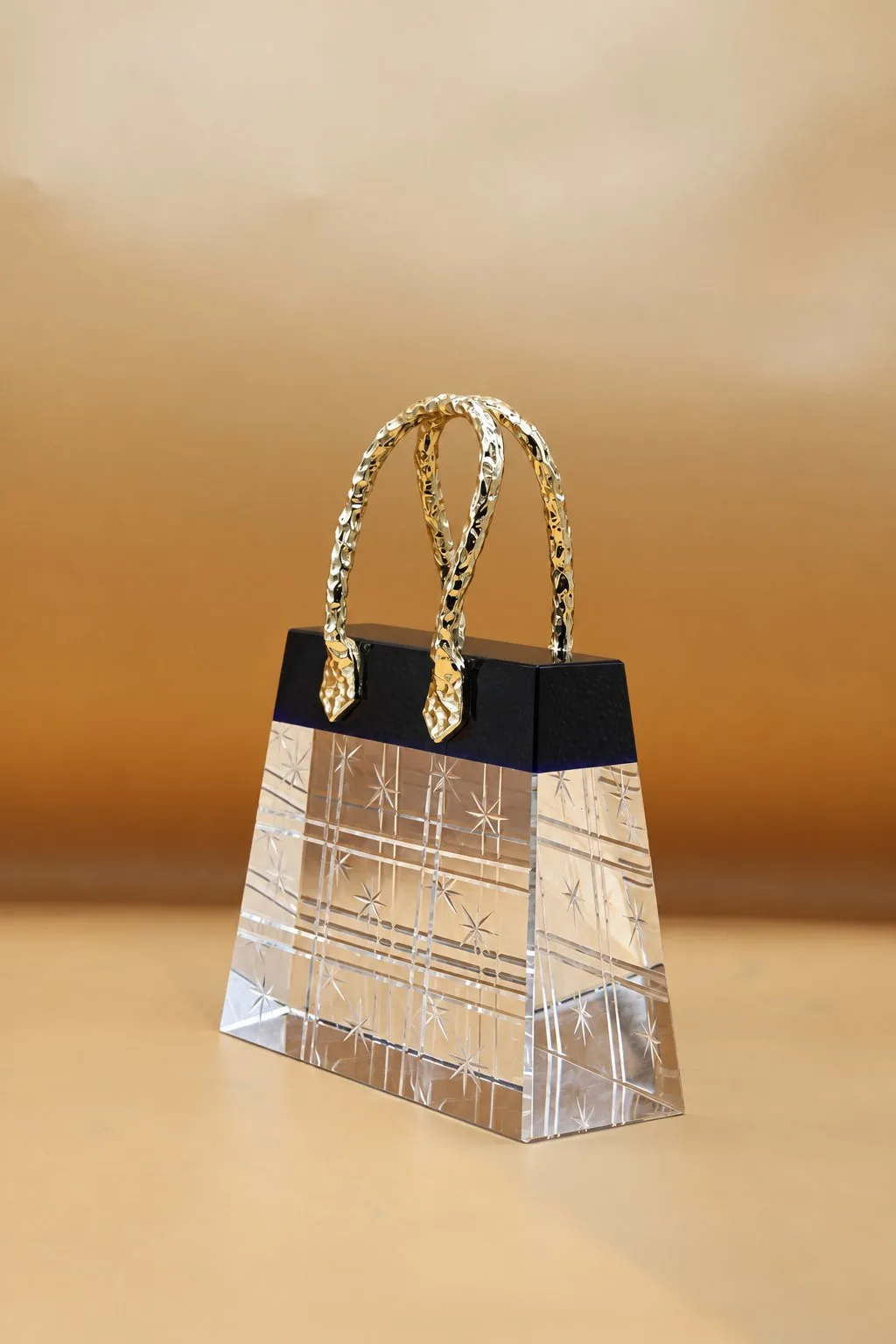 Luxury Crystal Handbag Decorative Sculpture
