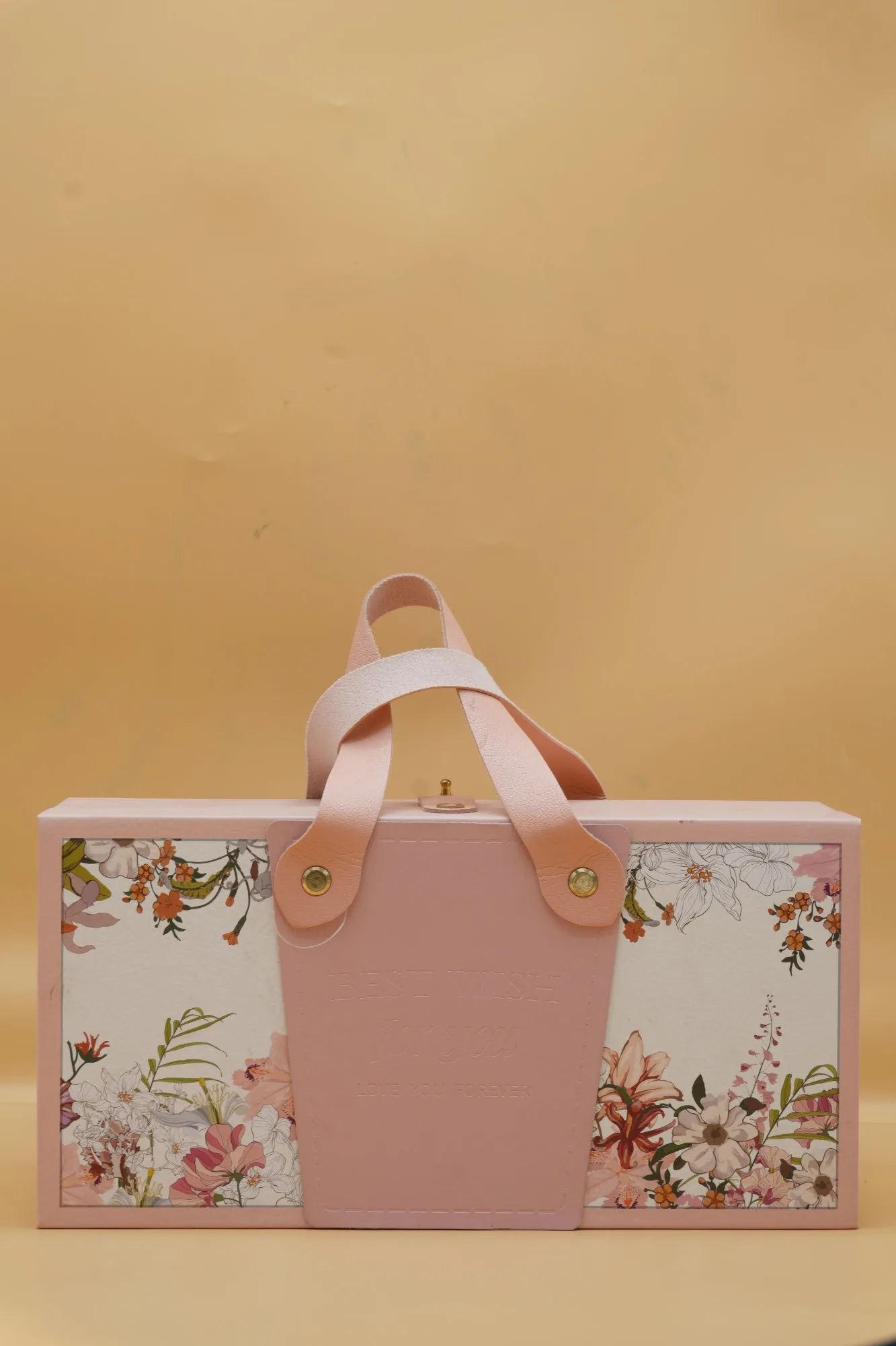 Floral Pink Structured Handbag