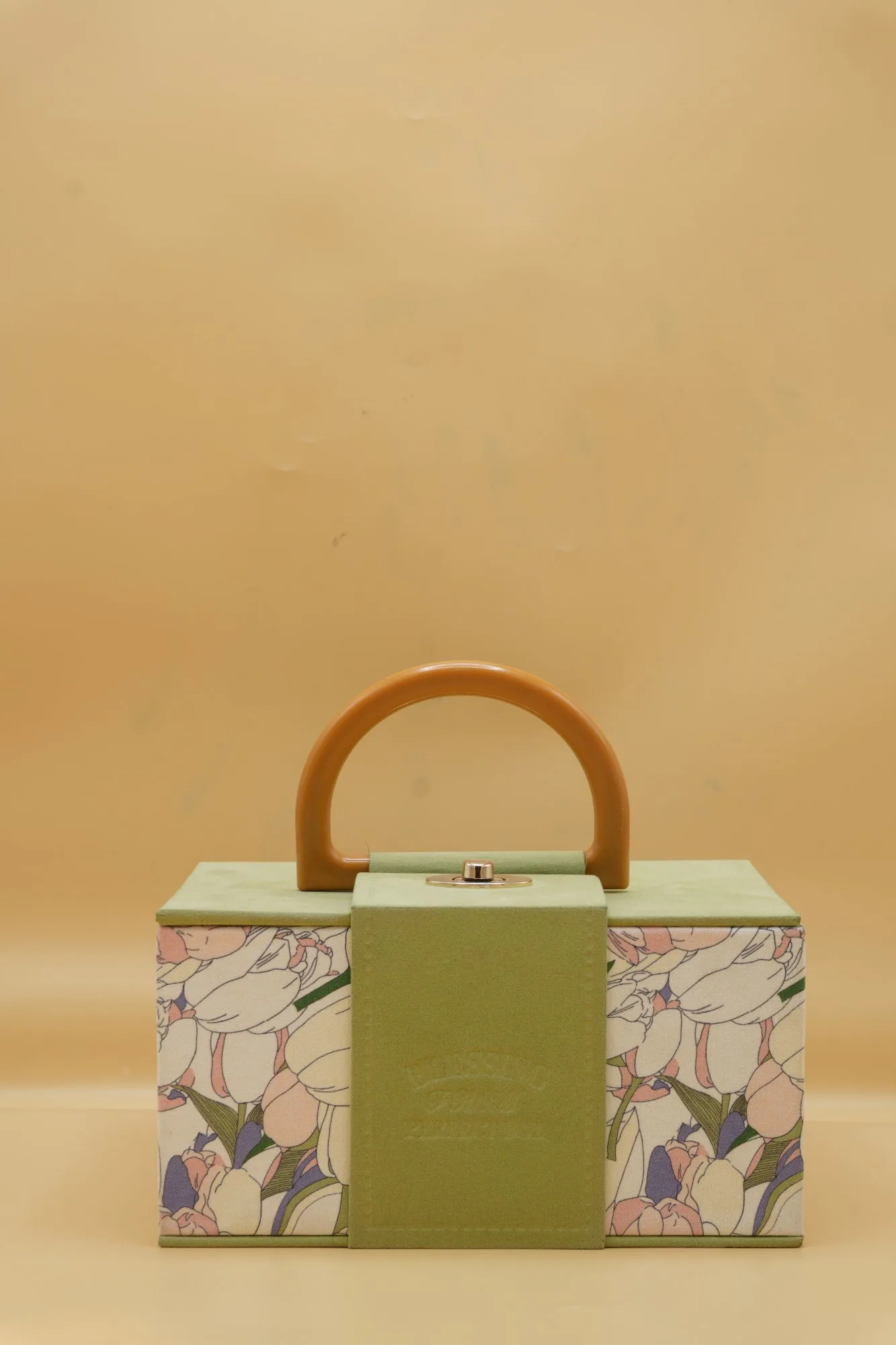Floral Green Box Handbag
