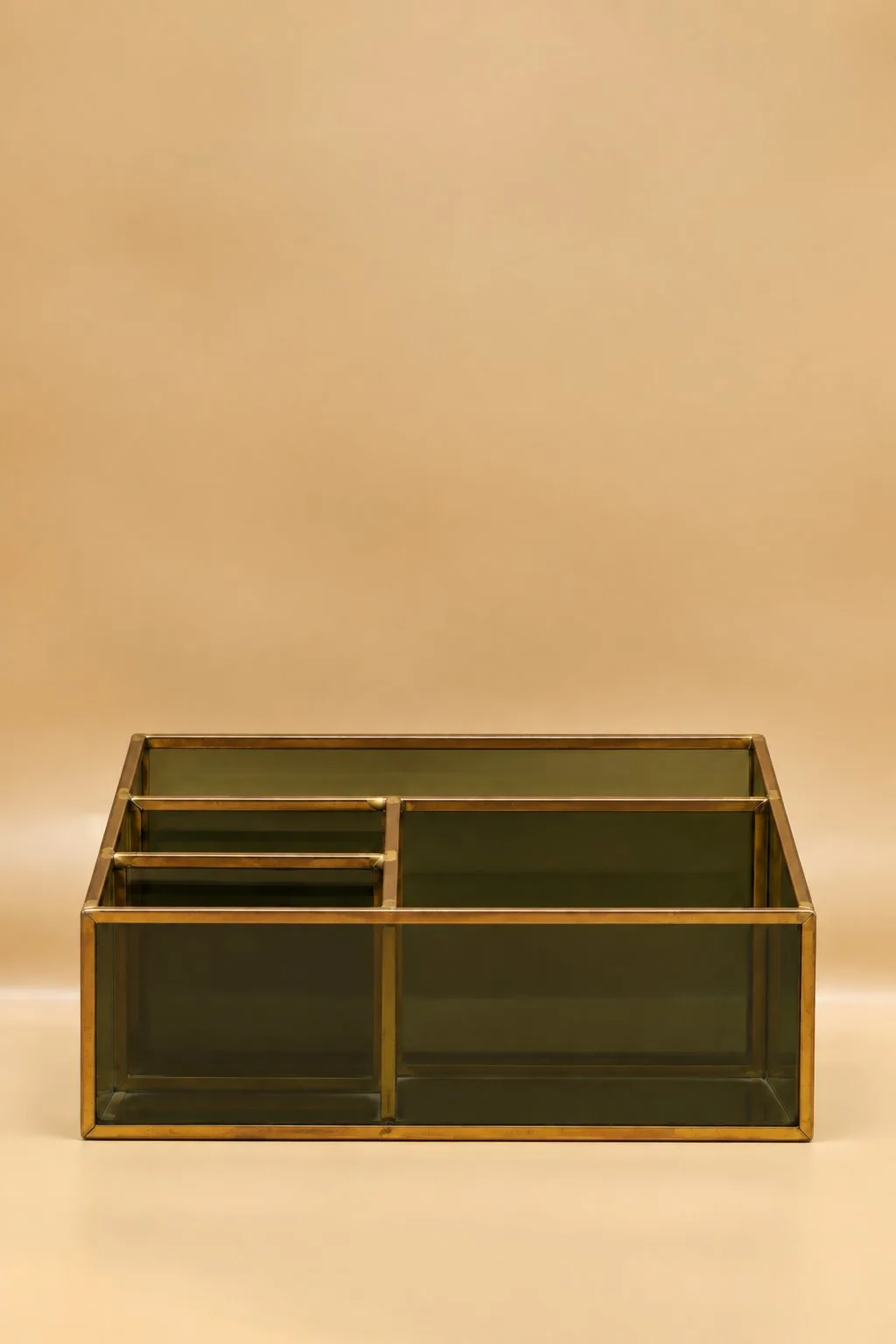 Antique Gold Glass Organizer