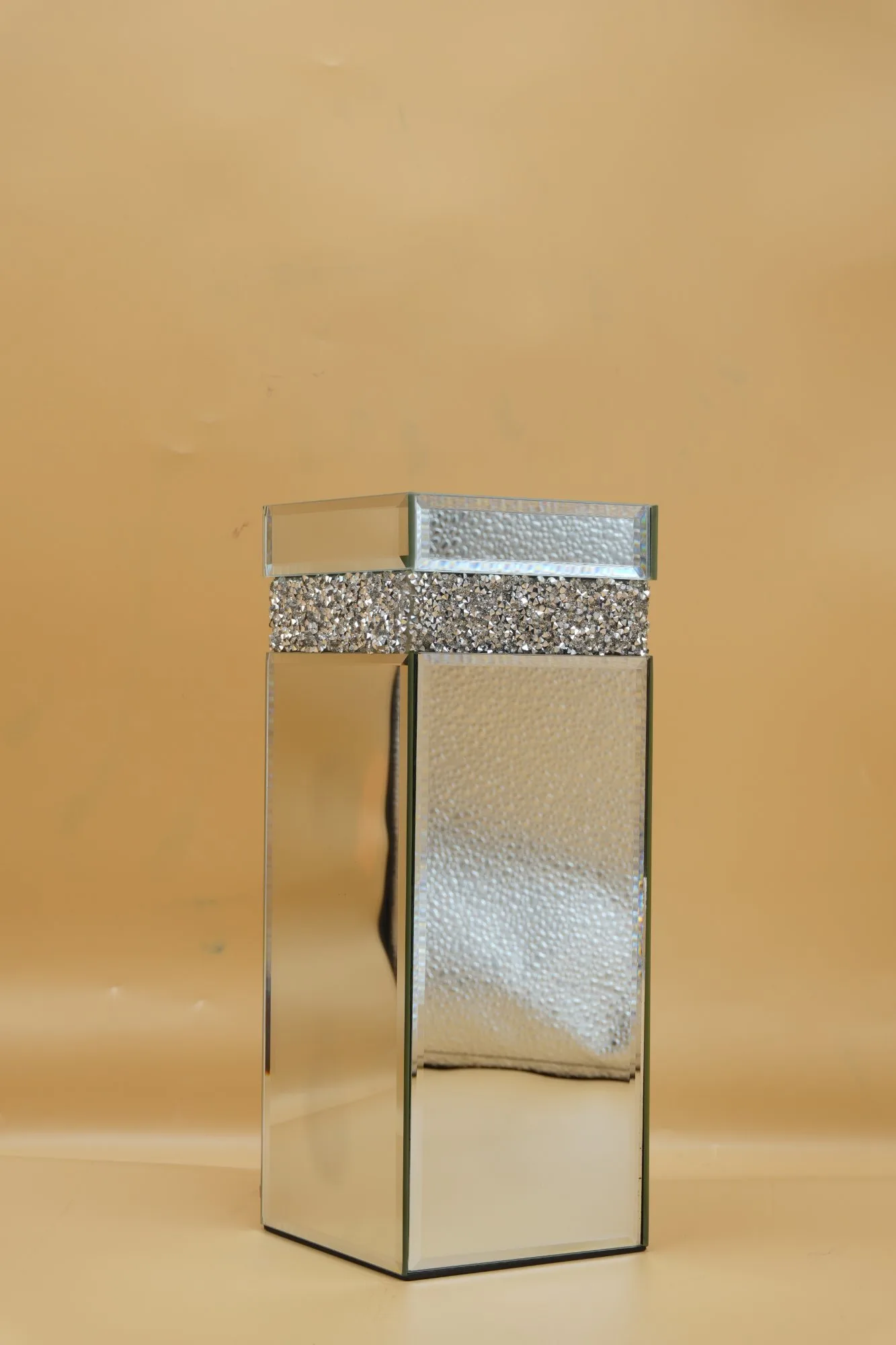 Mirrored Crystal Glass  Vase
