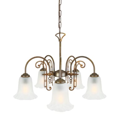 Volume Lighting 5 Light Polished Brass Interior Chandelier Volume Lighting 5 Light Polished Brass Interior Chandelier