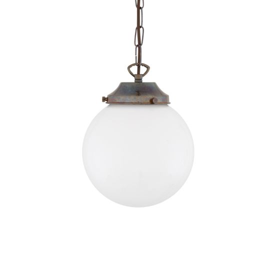 Yerevan Large Opal Glass Globe Pendant Light 35cm | Mullan Lighting