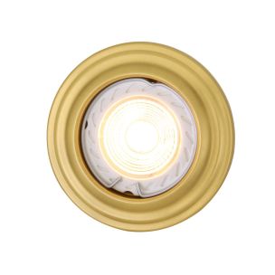 Lefkosia Circular Brass Recessed Spotlight 8cm, Satin Brass