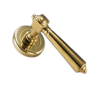 Nelson Antibacterial Brass Door Handle, False Lock (Set of 2)