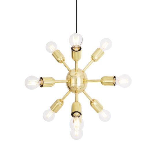 Glenties Small Brass Sputnik Chandelier 10 Light Mullan Lighting Glenties Small Brass Sputnik Chandelier, Gold Sputnik Chandelier Canada