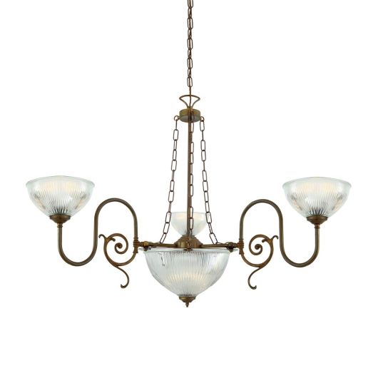 Flemish Candle-Style Brass Two-Tier Chandelier, 20-Light