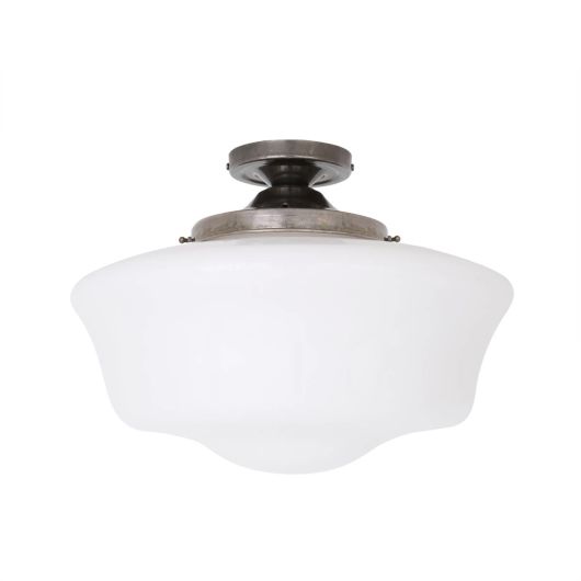 Schoolhouse Traditional Flush Ceiling Light 35cm Mullan Lighting - Schoolhouse Ceiling Light Brass Schoolhouse Traditional Flush Ceiling Light 35cm Mullan Lighting - Schoolhouse Ceiling Light Brass