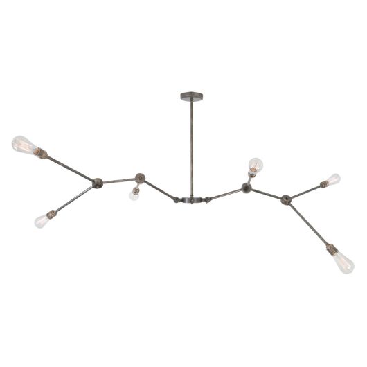 Ottawa Modern Industrial Brass Chandelier, SixArm Mullan Lighting