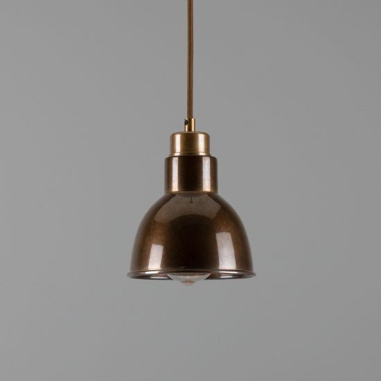 Nico Vintage Brass Table Lamp with Coloured Shade