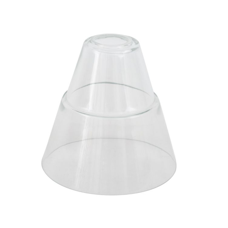 Clear Conical Stepped Glass Lamp Shade Clear Conical Stepped Glass Lamp Shade