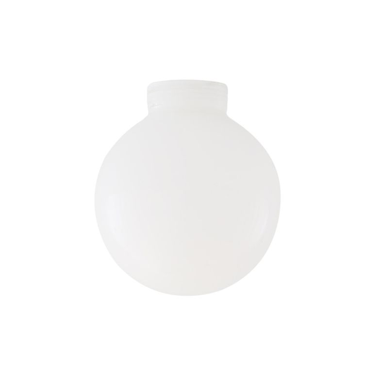 Opal Threaded Glass Globe Lamp Shade 12cm Opal Threaded Glass Globe Lamp Shade 12cm