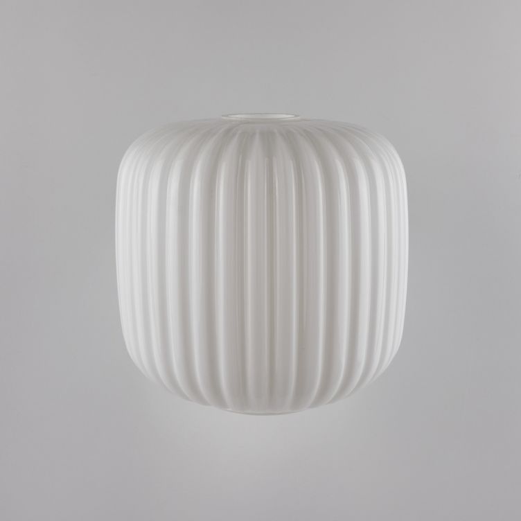 Reeded Cylindrical Opal Glass Lamp Shade 7.9" Reeded Cylindrical Opal Glass Lamp Shade 7.9"