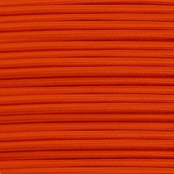 Orange Fabric Braided Cable, 2 Core Round