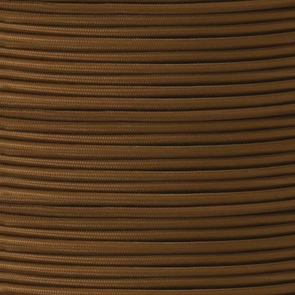 Brown Fabric Braided Cable, 2 Core Round Brown Fabric Braided Cable, 2 Core Round