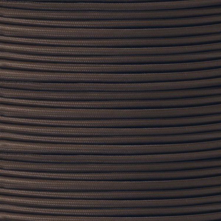Brown Fabric Braided Rubber Cable, 2 Core Brown Fabric Braided Rubber Cable, 2 Core
