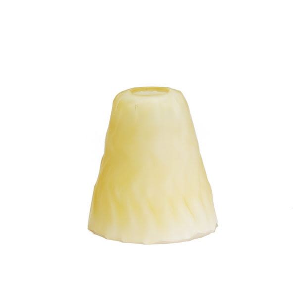 Cream patterned bell glass lamp shade Cream patterned bell glass lamp shade