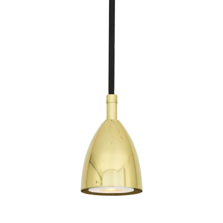 Lainio Small Modern Brass Cone Pendant Light 7cm