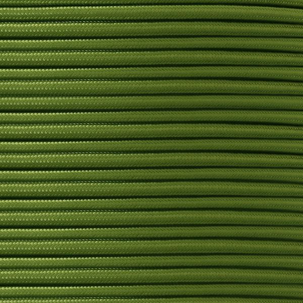 Sage Green Fabric Braided Cable, 2 Core Round