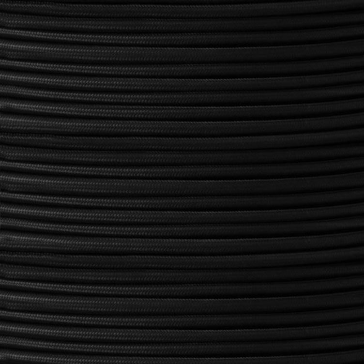 UL Listed Black Fabric Braided Cable, 2 Core Round UL Listed Black Fabric Braided Cable, 2 Core Round