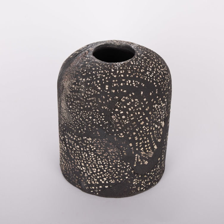 Osier Ceramic Cylinder Lamp Shade, Black Clay 11.5cm Osier Ceramic Cylinder Lamp Shade, Black Clay 11.5cm