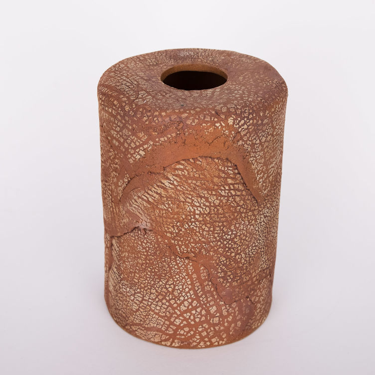 Senna Ceramic Cylinder Lamp Shade, Red Iron 12cm Senna Ceramic Cylinder Lamp Shade, Red Iron 12cm